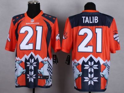 Jerseys Factory Cheap Nike Broncos #21 Aqib Talib Orange Men's S