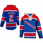 Jerseys Factory Cheap Rangers #2 Brian Leetch Blue Sawyer Hooded