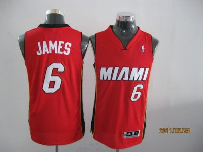 Jerseys Factory Cheap Heat #6 LeBron James Revolution 30 Red Emb
