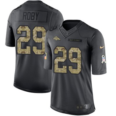 Jerseys Factory Cheap Nike Broncos #29 Bradley Roby Black Men's