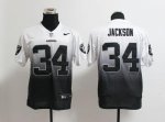 Jerseys Factory Cheap Nike Raiders #34 Bo Jackson White/Black Me