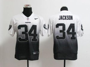 Jerseys Factory Cheap Nike Raiders #34 Bo Jackson White/Black Me