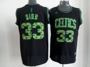 Jerseys Factory Cheap Celtics #33 Larry Bird Black Camo Fashion