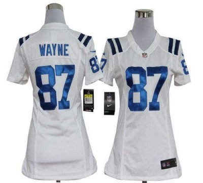 Jerseys Factory Cheap Nike Colts #87 Reggie Wayne White Women's