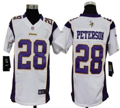 Jerseys Factory Cheap Nike Vikings #28 Adrian Peterson White You