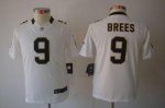 Jerseys Factory Cheap Nike Saints #9 Drew Brees White Youth Embr
