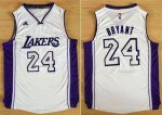Jerseys Factory Cheap Lakers #24 Kobe Bryant White New Fashion S