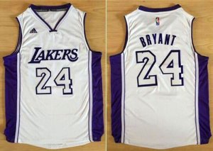 Jerseys Factory Cheap Lakers #24 Kobe Bryant White New Fashion S