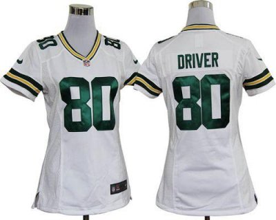 Jerseys Factory Cheap Nike Packers #80 Donald Driver White Women