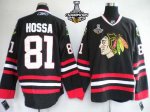 Jerseys Factory Cheap Blackhawks #81 Marian Hossa Embroidered Bl