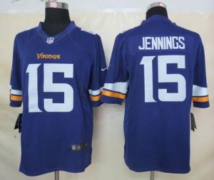 Jerseys Factory Cheap Nike Vikings #15 Greg Jennings Purple Team