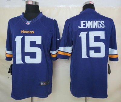 Jerseys Factory Cheap Nike Vikings #15 Greg Jennings Purple Team