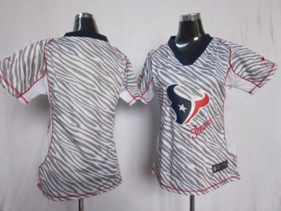 Jerseys Factory Cheap Nike Texans Blank Zebra Women's Embroidere