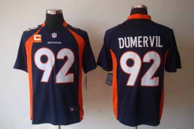 Jerseys Factory Cheap Nike Broncos #92 Elvis Dumervil Navy Blue