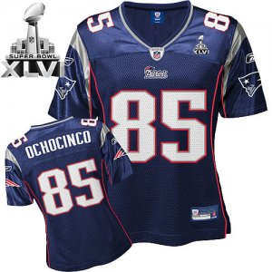 Jerseys Factory Cheap Patriots #85 Chad Ochocinco Blue Women's T