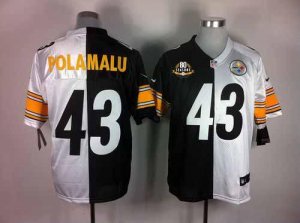 Jerseys Factory Cheap Nike Steelers #43 Troy Polamalu White/Blac