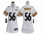 Jerseys Factory Cheap Nike Steelers #56 LaMarr Woodley White Wom