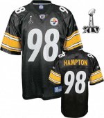 Jerseys Factory Cheap Steelers #98 Casey Hampton Black Super Bow
