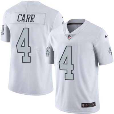 Jerseys Factory Cheap Nike Raiders #4 Derek Carr White Men's Sti