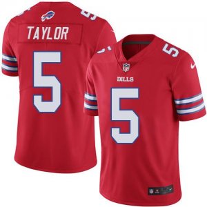 Jerseys Factory Cheap Nike Bills #5 Tyrod Taylor Red Men's Stitc