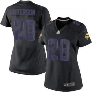 Jerseys Factory Cheap Nike Vikings #28 Adrian Peterson Black Imp