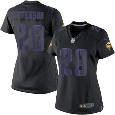 Jerseys Factory Cheap Nike Vikings #28 Adrian Peterson Black Imp