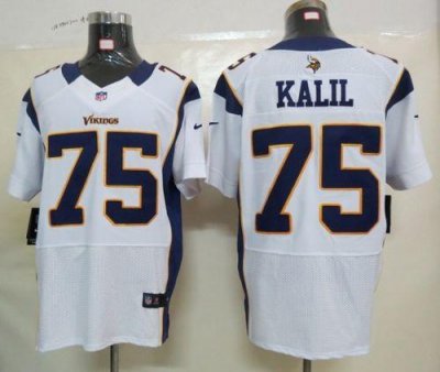 Jerseys Factory Cheap Nike Vikings #75 Matt Kalil White Men's St