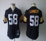 Jerseys Factory Cheap Steelers #58 Jack Lambert Black Women's Th