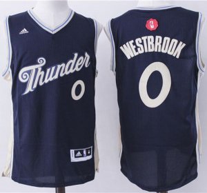 Jerseys Factory Cheap Thunder #0 Russell Westbrook Navy Blue 201
