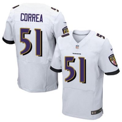 Jerseys Factory Cheap Nike Ravens #51 Kamalei Correa White Men's