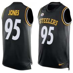 Jerseys Factory Cheap Nike Steelers #95 Jarvis Jones Black Team