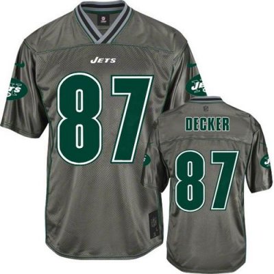 Jerseys Factory Cheap Nike Jets #87 Eric Decker Grey Men's Stitc