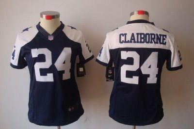 Jerseys Factory Cheap Nike Cowboys #24 Morris Claiborne Navy Blu