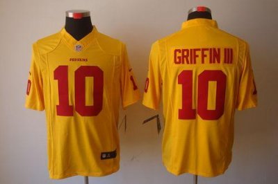 Jerseys Factory Cheap Nike Redskins #10 Robert Griffin III Yello
