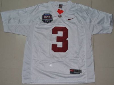 Jerseys Factory Cheap Crimson Tide #3 Trent Richardson White 201