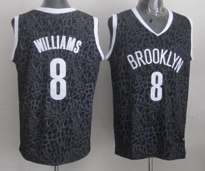 Jerseys Factory Cheap Nets #8 Deron Williams Black Crazy Light S