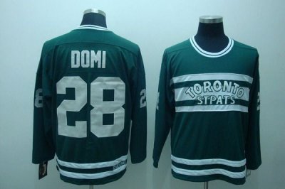 Jerseys Factory Cheap Maple Leafs #28 Tie Domi Embroidered Greem