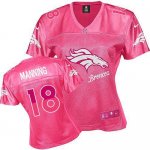 Jerseys Factory Cheap Nike Broncos #18 Peyton Manning Pink Women