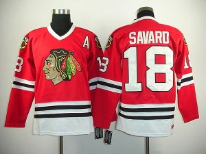 Jerseys Factory Cheap Blackhawks #18 Denis Savard Embroidered Re