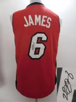 Jerseys Factory Cheap Revolution 30 Autographed Heat #6 LeBron J