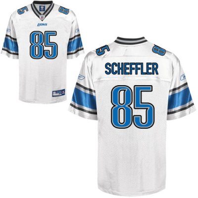 Jerseys Factory Cheap Lions #85 Tony Scheffler White Stitched NF
