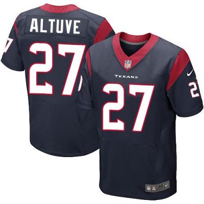 Jerseys Factory Cheap Nike Texans #27 Jose Altuve Navy Blue Team