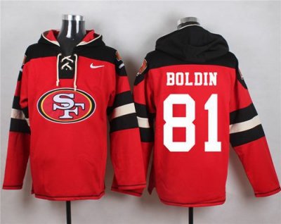 Jerseys Factory Cheap Nike 49ers #81 Anquan Boldin Red Player Pu