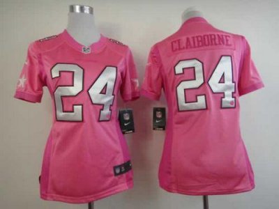 Jerseys Factory Cheap Nike Cowboys #24 Morris Claiborne Pink Wom