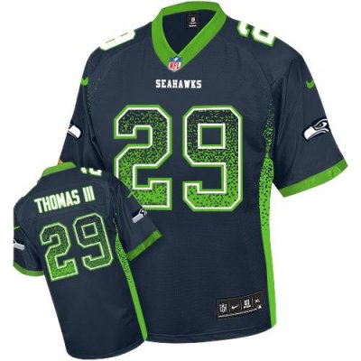 Jerseys Factory Cheap Nike Seahawks #29 Earl Thomas III Steel Bl