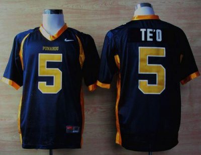 Jerseys Factory Cheap Fighting Irish #5 Manti Te'o Navy Blue Pun