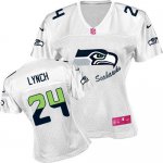 Jerseys Factory Cheap Nike Seahawks #24 Marshawn Lynch White Wom