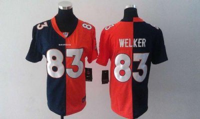 Jerseys Factory Cheap Nike Broncos #83 Wes Welker Orange/Blue Sp