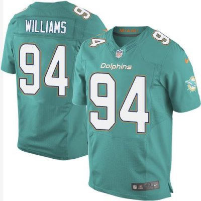 Jerseys Factory Cheap Nike Dolphins #94 Mario Williams Aqua Gree