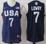 Jerseys Factory Cheap Nike Team USA #7 Kyle Lowry Navy Blue 2016
